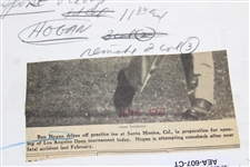 Ben Hogan Historic Comeback from Bus Crash Original 1950 LA Open Wire Photo