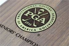 Jack Fleck's 1995 PGA Seniors Champions' Dinner Gift World Time Clock in Wood Case