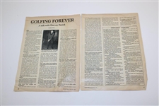Harvey Penick Signed 1992 'Harvey Penick's Little Red Book'  with Inscription & Paper JSA ALOA