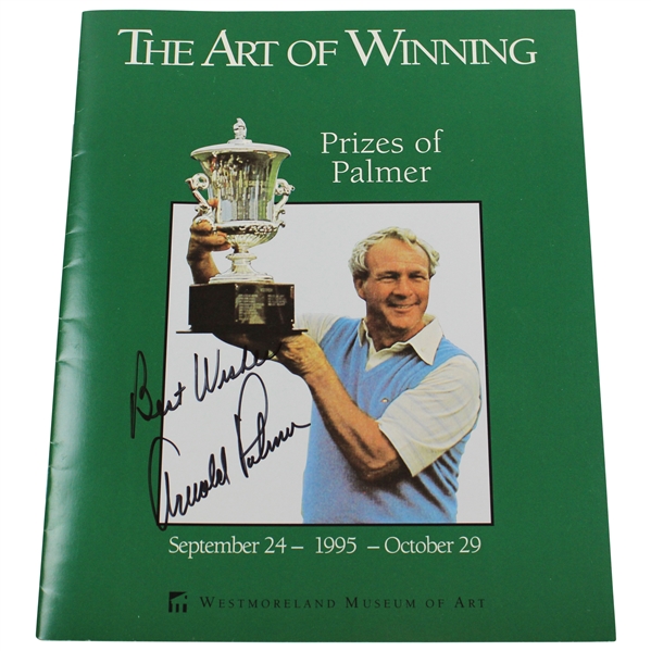 Arnold Palmer Signed 1995 The Art of Winning Prizes Of Palmer Booklet JSA ALOA