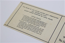 1930 US Open at Interlachen Country Club Official Scorecard - Jones Grand Slam