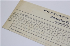 1930 US Open at Interlachen Country Club Official Scorecard - Jones Grand Slam