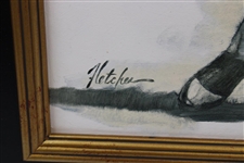 Original Arnold Palmer Oil Painting 'High Follow Through' by Artist Robert Fletcher - Framed