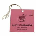 Circa 1970s Masters Tournament Extra Day Square Ticket #2945