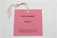 Circa 1970's Masters Tournament 'Extra Day' Square Ticket #2945