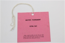 Circa 1970's Masters Tournament 'Extra Day' Square Ticket #2946