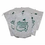 Six (6) Augusta National Golf Club Plastic Bags with Drawstrings