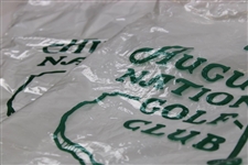 Six (6) Augusta National Golf Club Plastic Bags with Drawstrings
