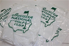 Six (6) Augusta National Golf Club Plastic Bags with Drawstrings