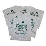 Six (6) Augusta National Golf Club Plastic Bags with Drawstrings