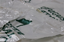 Six (6) Augusta National Golf Club Plastic Bags with Drawstrings