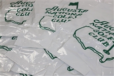 Six (6) Augusta National Golf Club Plastic Bags with Drawstrings