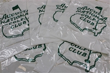 Seven (7) Augusta National Golf Club Plastic Bags with Drawstrings (One with Handles)