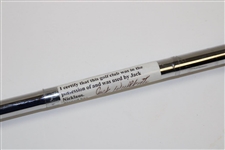 Jack Nicklaus' Personal Used 'IQ Insert' Wedge with His Clubmaker Jack Wulkotte's Signed Shaft Label