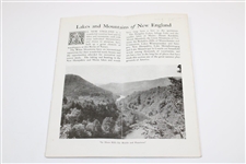 Vintage 'Lakes and Mountains of New England' Advertising Brochure Issued by US Railroad Administration