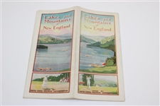 Vintage 'Lakes and Mountains of New England' Advertising Brochure Issued by US Railroad Administration