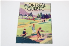 Vintage Montreal,Quebec Advertising/Travel Brochure with Fold Out Map