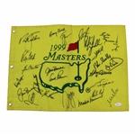 Palmer, Nicklaus, Seve, Player & 21 Masters Champs Signed 1999 Masters Flag JSA FULL #Z93767