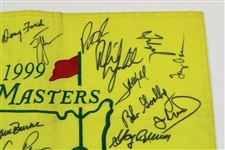 Palmer, Nicklaus, Seve, Player & 21 Masters Champs Signed 1999 Masters Flag JSA FULL #Z93767