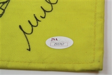 Palmer, Nicklaus, Seve, Player & 21 Masters Champs Signed 1999 Masters Flag JSA FULL #Z93767