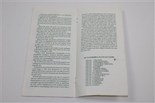 1978 Augusta National Golf Club Historical Sketch of 'Fruitlands' Nursery Pamphlet - First One We've Seen