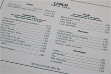 Masters Tournament Breakfast & Lunch Menu Depicting '1952 Masters Clubouse Terrace'