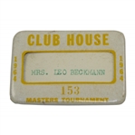 1964 Masters Tournament Clubhouse Badge #153 Issued to Mrs. Leo Beckmann