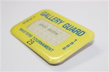 1986 Masters Tournament Gallery Guard Badge #29 Issued to Amos Hayes - Jack Nicklaus' 6th Masters Win