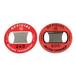 1978 & 1981 Masters Tournament Official Badges #243 & #200 - Gary Player & Tom Watson Winners