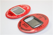 1978 & 1981 Masters Tournament Official Badges #243 & #200 - Gary Player & Tom Watson Winners