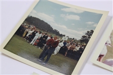 Five (5) Original Photos of 1966 Masters - Nicklaus, Palmer, Sanders, Finsterwald, & Hole #16