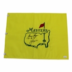 Jack Nicklaus & Gary Player (Dates Won) Signed Masters Undated Flag JSA #BB22746