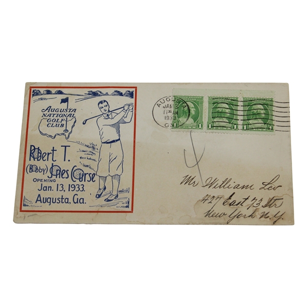1933 Augusta National Golf Club Bobby Jones Course Opening FDC - Red