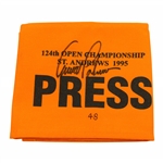 Arnold Palmer Signed 1995 OPEN at St. Andrews Press Arm Band #48 - His Final OPEN JSA ALOA