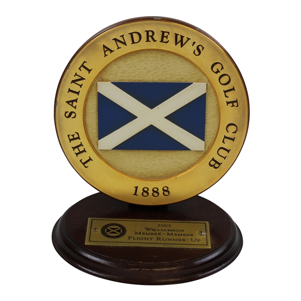 The Saint Andrews Golf Club 1888 Williamson Member-Member Flight Runner-Up Award
