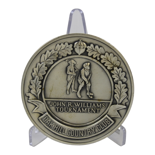 Oak Hill Country Club John R. Williams Tournament Bronze Silver-Plated Medallion - 1990