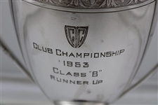 1953 Club Championship Class B Runner-Up Trophy with Removable Lid