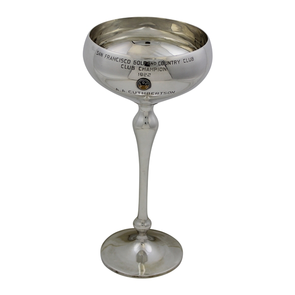 1922 San Francisco Golf and Country Club Sterling Silver Trophy Won by A.A. Cuthbertson