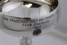 1922 San Francisco Golf and Country Club Sterling Silver Trophy Won by A.A. Cuthbertson