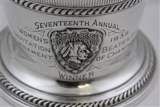 1935 Shenecossett CC 17th Annual Women's Invitational Tournament Sterling Silver Winner Trophy