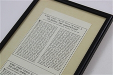 Bobby Jones Grand Slam of Golf - Tournament Synopses Framed Presentation