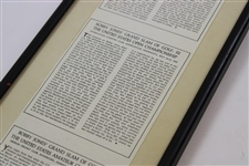 Bobby Jones Grand Slam of Golf - Tournament Synopses Framed Presentation