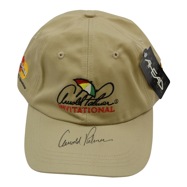 Arnold Palmer Signed 2011 Arnold Palmer Invitational Bay Hill Club Khaki Hat - Unused