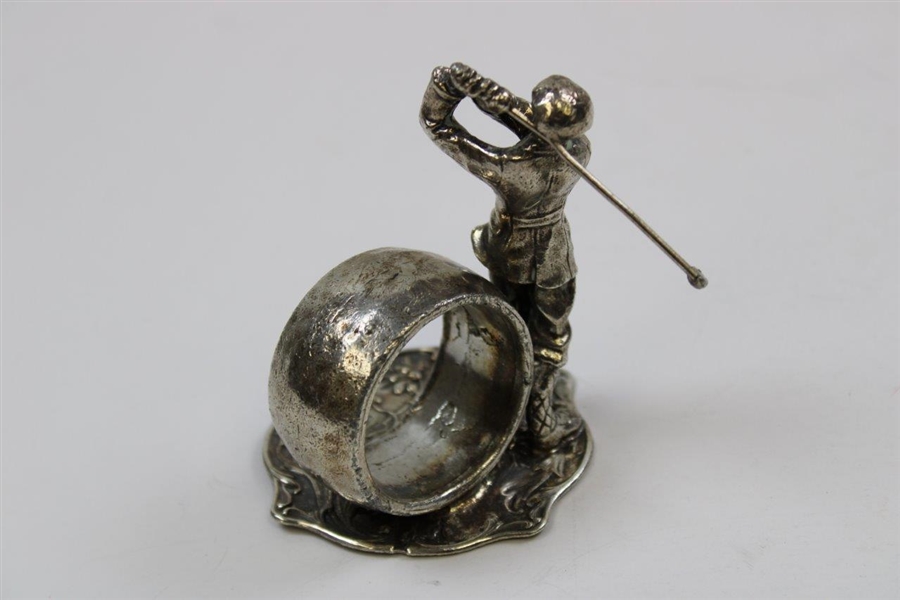 Vintage Post-Swing Golfer Napkin Holder/Golf Ball Display - Unmarked