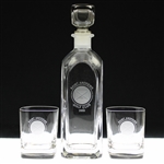 The Saint Andrews Golf Club 1888 Glass Decanter with Two (2) Logo Glasses
