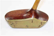 Heavy Brass Faced Center Shafted Putter - Unmarked