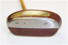 Heavy Brass Faced Center Shafted Putter - Unmarked