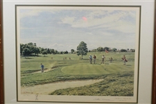 1960 Masters '7th Green - Augusta' Arthur Weaver Signed 'The Masters' Print with Remarque JSA ALOA