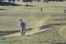 1960 Masters '7th Green - Augusta' Arthur Weaver Signed 'The Masters' Print with Remarque JSA ALOA