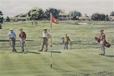 1960 Masters '7th Green - Augusta' Arthur Weaver Signed 'The Masters' Print with Remarque JSA ALOA